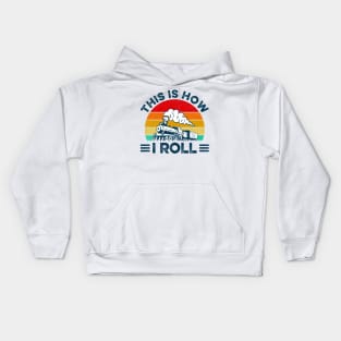 This Is How I Roll Funny Train Lover Kids Hoodie